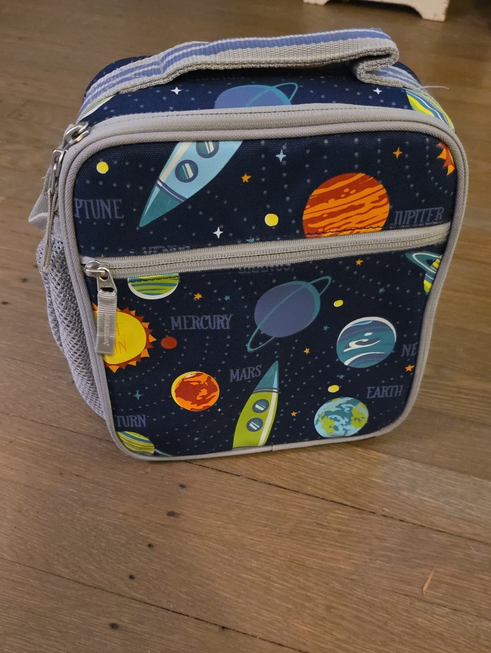 Pottery Barn Kids Mackenzie Solar System Lunch Bag - Navy